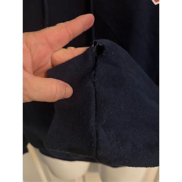 Russell Athletic Y2K Navy and Orange Syracuse Hoodie. Size Medium - Picture 5 of 7